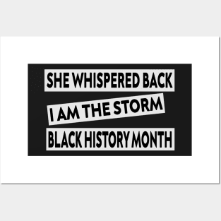 she whispered back i am the storm black history month Posters and Art